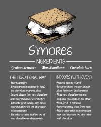 S'mores Recipe Gray Background | Obraz na stenu