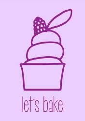 Let's Bake - Dessert III Purple | Obraz na stenu