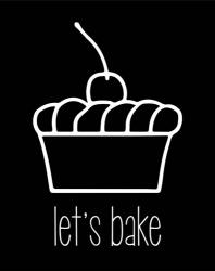 Let's Bake - Dessert I Black | Obraz na stenu