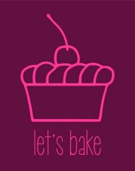 Let's Bake - Dessert I Magenta | Obraz na stenu