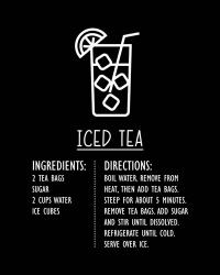 Iced Tea Recipe Black Background | Obraz na stenu