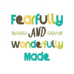 Fearfully and Wonderfully Made - Blue and Brown | Obraz na stenu