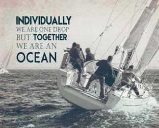 Together We Are An Ocean - Sailing Team Grayscale | Obraz na stenu