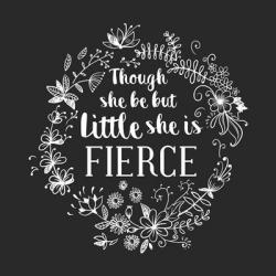 Though She Be But Little - Wreath Doodle Gray | Obraz na stenu