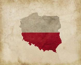 Map with Flag Overlay Poland | Obraz na stenu