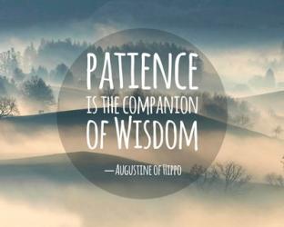 Patience Is The Companion Of Wisdom - Foggy Hills | Obraz na stenu