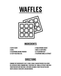 Waffle Recipe Black on White | Obraz na stenu