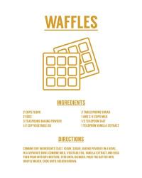 Waffle Recipe Yellow on White | Obraz na stenu