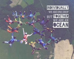 Together We Are An Ocean - Skydiving Team Color | Obraz na stenu