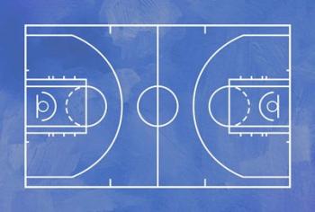 Basketball Court Blue Paint Background | Obraz na stenu
