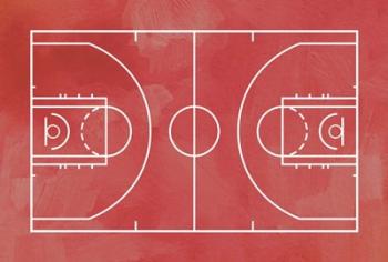 Basketball Court Red Paint Background | Obraz na stenu