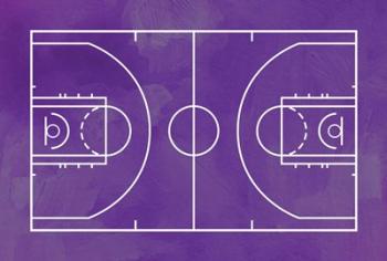 Basketball Court Purple Paint Background | Obraz na stenu