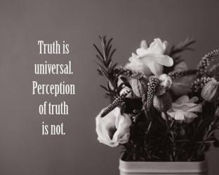 Truth Is Universal - Flowers on Gray Background Grayscale | Obraz na stenu