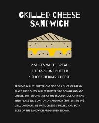 Grilled Cheese Sandwich Recipe Black | Obraz na stenu