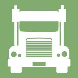 Front View Trucks Set II - Green | Obraz na stenu