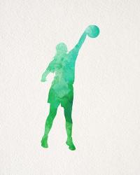 Basketball Girl Watercolor Silhouette Part I | Obraz na stenu