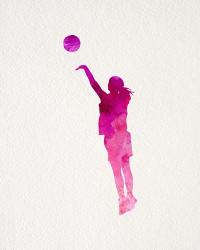 Basketball Girl Watercolor Silhouette Part IV | Obraz na stenu