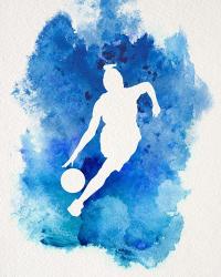 Basketball Girl Watercolor Silhouette Inverted Part II | Obraz na stenu