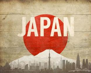 Tokyo, Japan - Flags and Skyline | Obraz na stenu