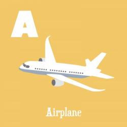 Transportation Alphabet - A is for Airplane | Obraz na stenu