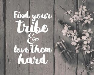 Find Your Tribe - Flowers and Pencils Grayscale | Obraz na stenu