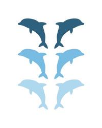 Leaping Dolphins - Blue | Obraz na stenu