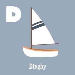 Transportation Alphabet - D is for Dinghy | Obraz na stenu