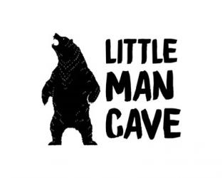 Little Man Cave Standing Bear White | Obraz na stenu