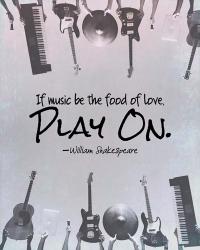 If Music Be The Food Of Love Shakespeare Musical Instruments | Obraz na stenu