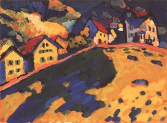 Houses on a Hill, 1909 | Obraz na stenu