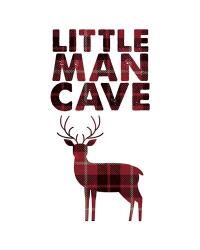 Little Man Cave - Deer Red Plaid | Obraz na stenu