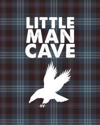 Little Man Cave - Eagle Blue Plaid Background | Obraz na stenu
