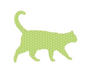 Dot Pattern Cat - Green | Obraz na stenu