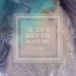 The Truth is Rarely Pure - Abstract Tan and Teal | Obraz na stenu