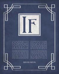 If by Rudyard Kipling - Ornamental Border Blue | Obraz na stenu
