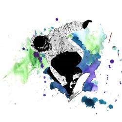 Snowboarder Watercolor Splash Part II | Obraz na stenu