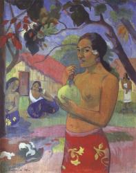 Woman Holding a Fruit, Where Are You Going | Obraz na stenu