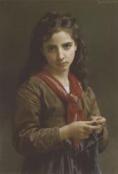 Young Girl Knitting, 1874 | Obraz na stenu