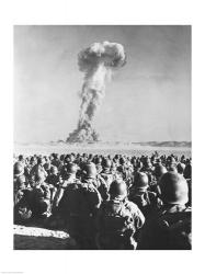 Atomic Bomb Testing in a Desert, Camp Desert Rock, Las Vegas, Nevada, USA | Obraz na stenu