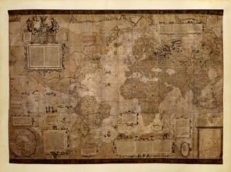 Map of the World, c.1500's (antique style) | Obraz na stenu