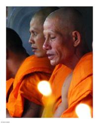 Buddhist Monk Meditation in Wat Khung Taphao | Obraz na stenu