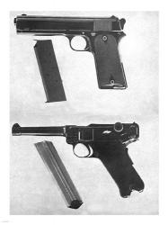 1905 Colt 45 and a Luger 45 | Obraz na stenu