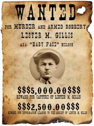 Baby Face Nelso Wanted Poster | Obraz na stenu