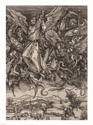 St. Michael Fighting the Dragon by Albrecht Durer, 1498 | Obraz na stenu