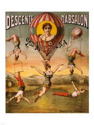 Descente d'Absalon par Miss Stena, Circus Poster, 1890 | Obraz na stenu
