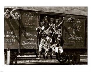 German Soldiers in a Railroad Car on the Way to the Front_ | Obraz na stenu