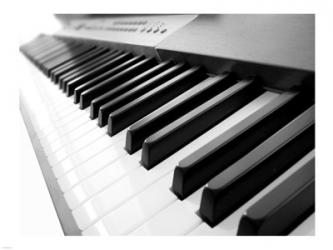 Yamaha P120 close-up of Piano Keys | Obraz na stenu