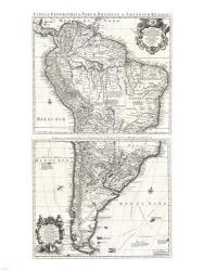 1730 Covens and Mortier Map of South America | Obraz na stenu