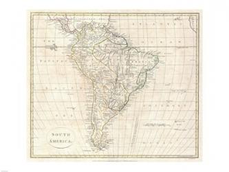 1799 Clement Cruttwell Map of South America | Obraz na stenu