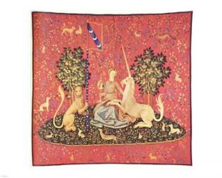 Maiden with Unicorn Tapestry | Obraz na stenu